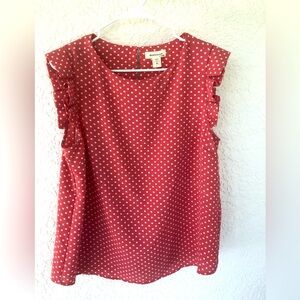 Mauve pink Polka Dot Women's Top